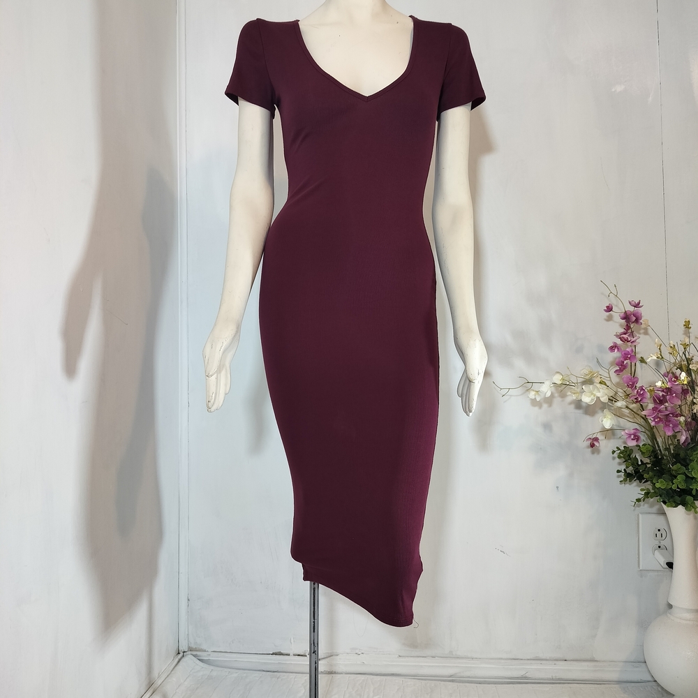 Windsor Burgundy Asymmetrical Dress